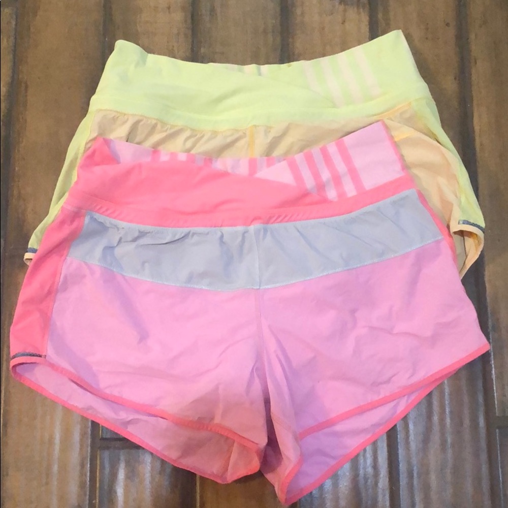 Lot of 2 pairs size 6 high rise Lululemon shorts